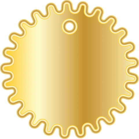 gold gear shaped tag with copy space on transparent background - Download Free Stock Videos Pikwizard.com