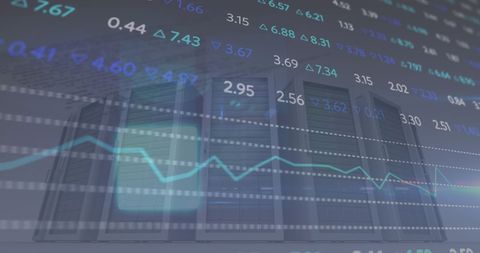 Digital Financial Data Processing Over Servers - Download Free Stock Images Pikwizard.com