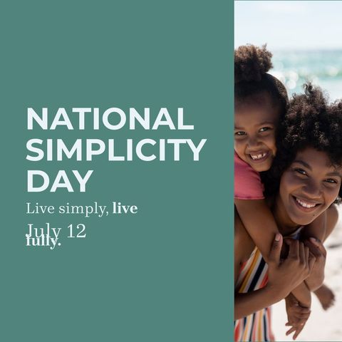 Smiling Mother and Daughter Embrace on National Simplicity Day