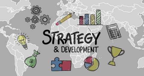 Global Strategy Development Concept with Business Icons - Download Free Stock Images Pikwizard.com