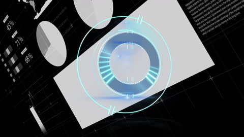 Futuristic Data Analysis with Digital Interface and Graphs