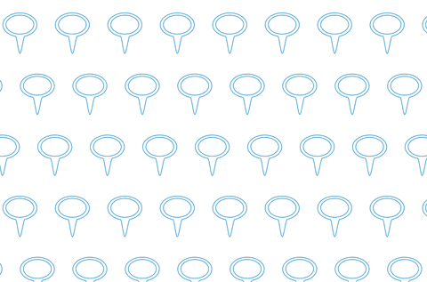 Blue abstract pattern on transparent background for versatile design