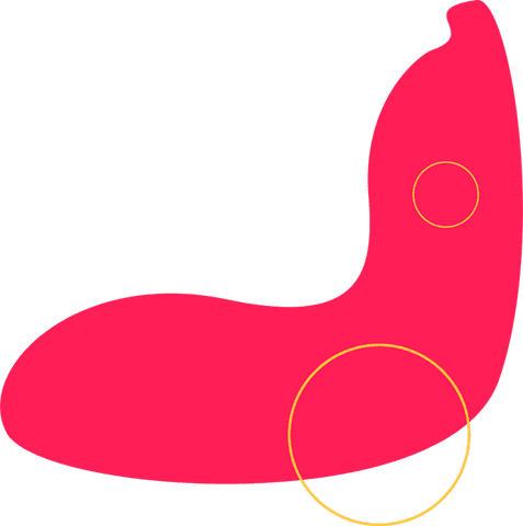 abstract red fluid shape with yellow rings on transparent background - Download Free Stock Videos Pikwizard.com