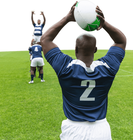 rugby line-out pass on transparent background conveying dynamics - Download Free Stock Videos Pikwizard.com