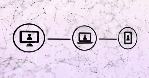 Interconnected Digital Network with Abstract Background - Download Free Stock Images Pikwizard.com