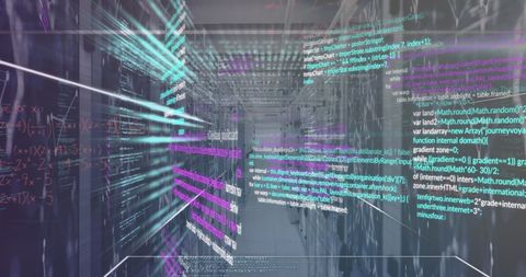 Data Processing with Digital Interface in Modern Server Room - Download Free Stock Images Pikwizard.com