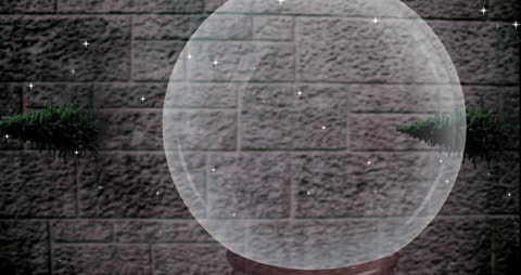 Magical Christmas Snow Globe Animation with Falling Snowflakes