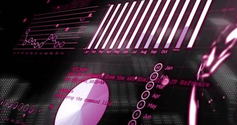 Abstract Financial Data and Binary Code Visualization in Pink - Download Free Stock Images Pikwizard.com