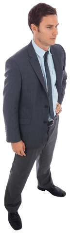 confident businessman in grey suit standing transparent background - Download Free Stock Videos Pikwizard.com