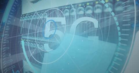 Digital Network Globe with 5G Text and Connections