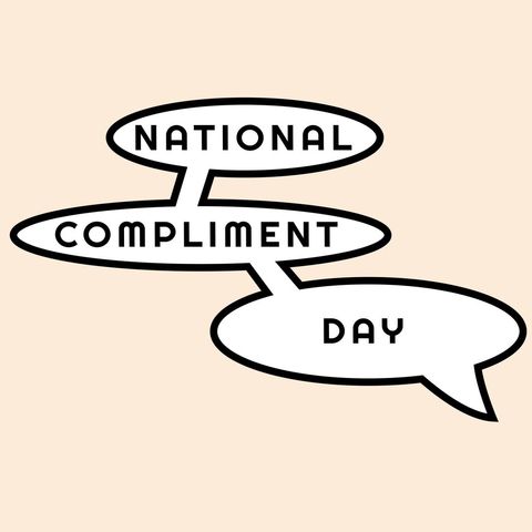 national compliment day text design in speech bubbles - Download Free Stock Templates Pikwizard.com