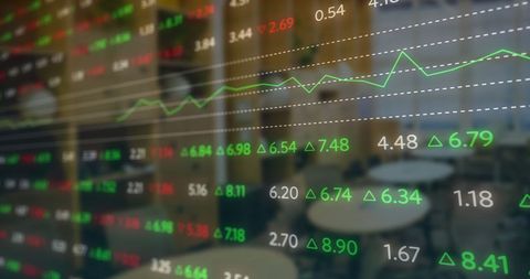 Financial Data on Glass Screen in Modern Office - Download Free Stock Images Pikwizard.com