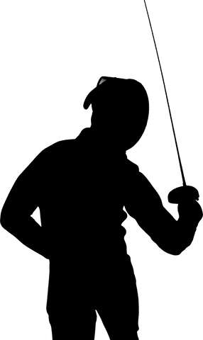 silhouette of sportsman with sword on transparent background - Download Free Stock Videos Pikwizard.com