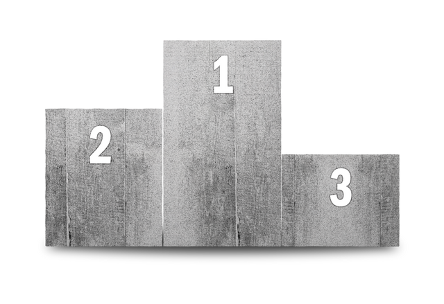 Gray podium with numbers 1, 2, 3 on transparent background conveying sports competition - Download Free Stock Videos Pikwizard.com