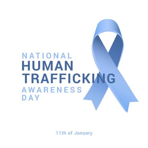 National Human Trafficking Awareness Day Blue Ribbon - Download Free Stock Templates Pikwizard.com
