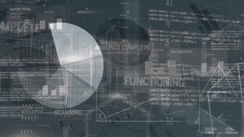 High-Tech Interface Displaying Data Analysis Process