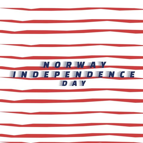 norway independence day celebration design with red stripes - Download Free Stock Templates Pikwizard.com
