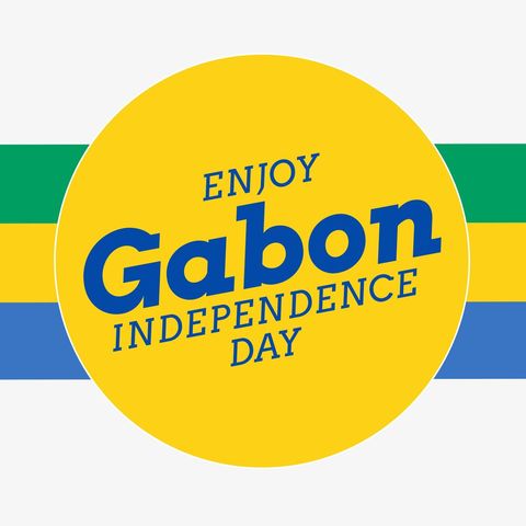 gabon independence day celebration artwork with flag colors - Download Free Stock Templates Pikwizard.com