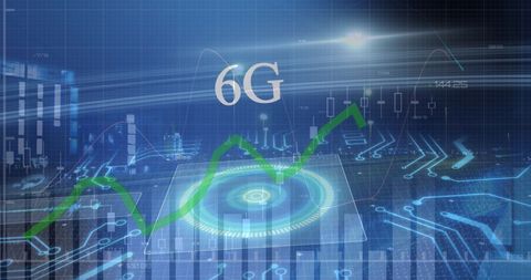 Futuristic 6G Network with Digital Interface and Data Growth - Download Free Stock Images Pikwizard.com