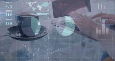 Tech Workspace with Charts and Data Analysis Visualization - Download Free Stock Images Pikwizard.com