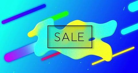 Colorful Cyber Sale Banner with Abstract Design