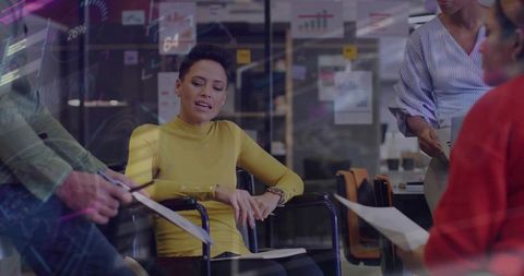 Confident Woman Leading Business Strategy Meeting with Diverse Team