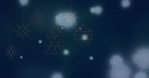 Christmas Decorations Enhance Starry Night Abstract Delight - Download Free Stock Images Pikwizard.com