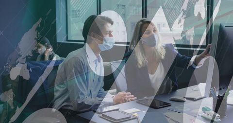 Business Professionals Analyzing Data During Pandemic - Download Free Stock Images Pikwizard.com