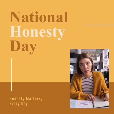 Empowering Asian Businesswoman Celebrating National Honesty Day - Download Free Stock Templates Pikwizard.com