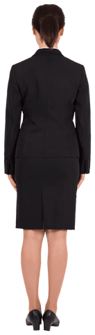 Back View Asian Businesswoman on Transparent Background Isolated