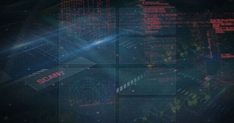 futuristic technology hologram with code interface - Download Free Stock Images Pikwizard.com