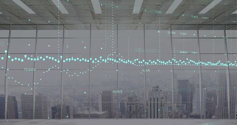Digital Data Processed Over Urban Cityscape - Download Free Stock Images Pikwizard.com