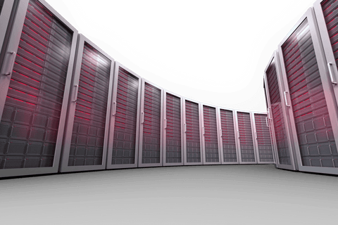 Futuristic Server Room on Transparent Background with Curved Rack Designs - Download Free Stock Videos Pikwizard.com