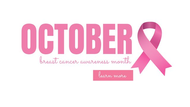 Pink Ribbon Promoting Breast Cancer Awareness Month in October - Download Free Stock Templates Pikwizard.com