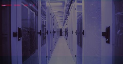 Digital Data Processing in Modern Technology Server Room