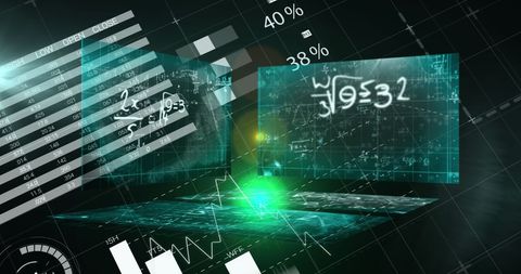 Digital Data Processing with Mathematical Equations - Download Free Stock Images Pikwizard.com