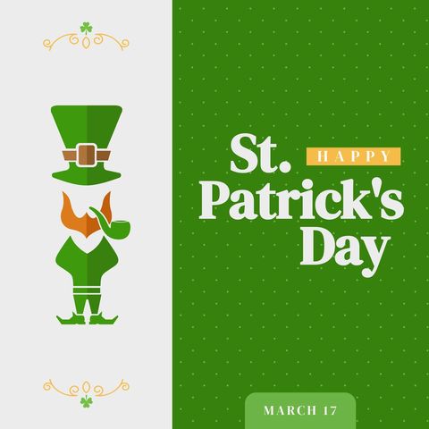 st. patrick's day celebration graphic with leprechaun hat and pipe - Download Free Stock Templates Pikwizard.com