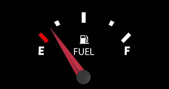 Fuel Gauge Indicates Low Fuel Level On Black Background - Download Free Stock Images Pikwizard.com