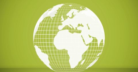 White Globe on Green Background Symbolizing Global Network - Download Free Stock Images Pikwizard.com