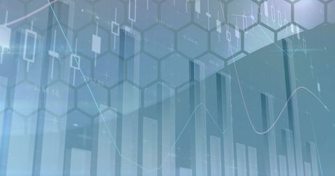 Abstract Technology Overlay with Binary Code and Graphs - Download Free Stock Images Pikwizard.com