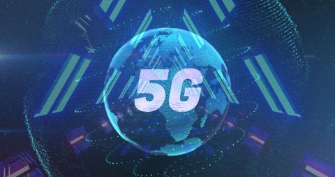 5G Network Technology Visual with Global Digital Connections