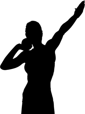 female athlete silhouette throwing shot on transparent background - Download Free Stock Videos Pikwizard.com