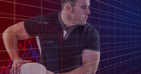 Athlete and Data Interface Representing Technology in Sports