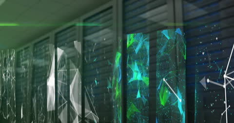 Futuristic Digital Interfaces Blooming in Data Center