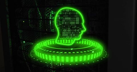 Futuristic Human Hologram with Binary Code - Download Free Stock Images Pikwizard.com