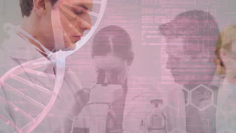 Dentists Analyzing Medical Data Overlay Animation