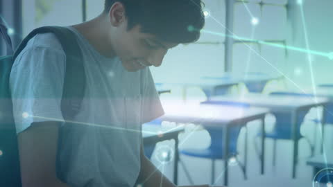 Student Engaged in Digital Network Learning Environment