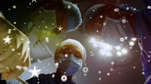 Surgeons Performing Procedure with Artistic Star Overlay