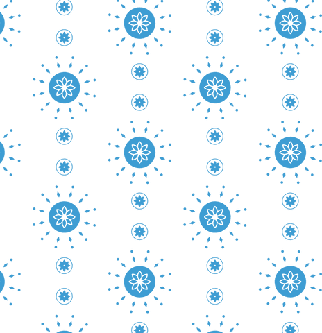 Seamless Blue Floral Circles and Shapes Pattern on Transparent Background - Download Free Stock Videos Pikwizard.com
