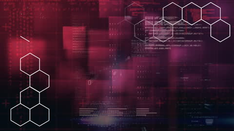 Futuristic Virtual Data Processing Background with Digital Interface